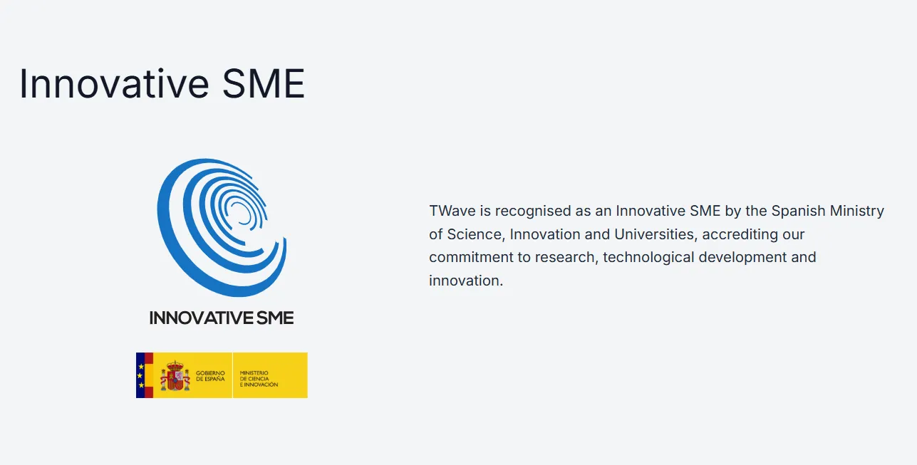 TWave renews its Innovative SME certification